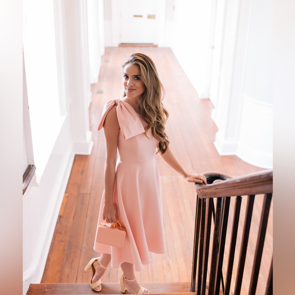 Gal Meets Glam Pink One Shoulder Bow Dress